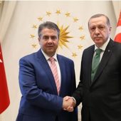 German FM Gabriel at the Presidential Complex