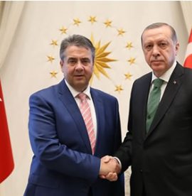 German FM Gabriel at the Presidential Complex