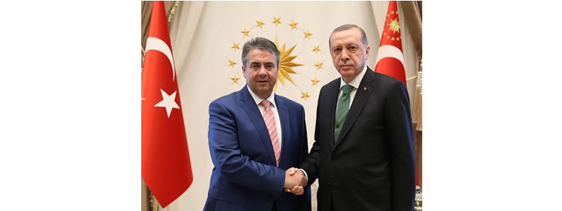German FM Gabriel at the Presidential Complex